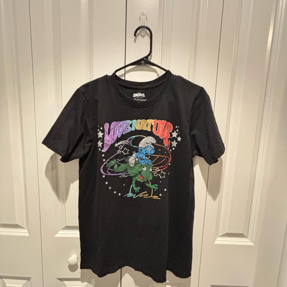Space-Themed Black Kids T-Shirt